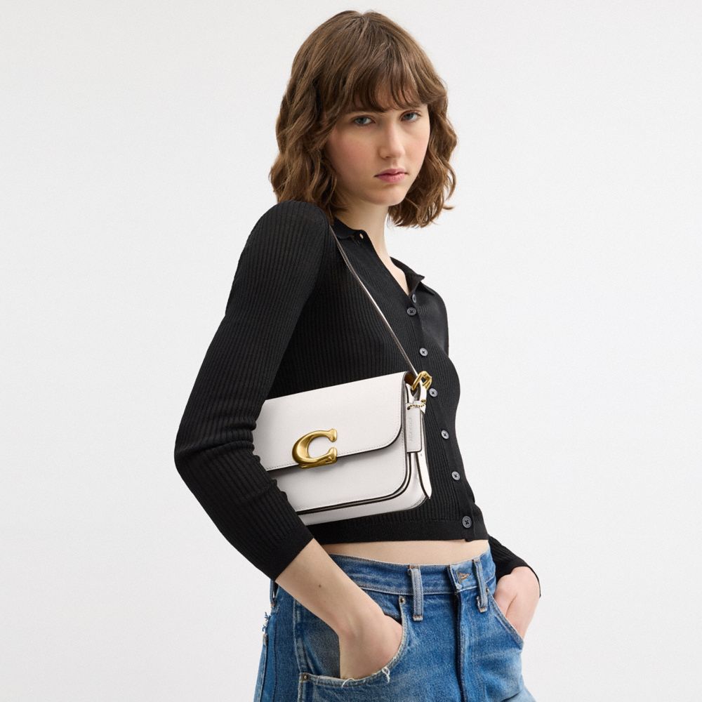 Coach Sage Shoulder Bag Brass Chalk
