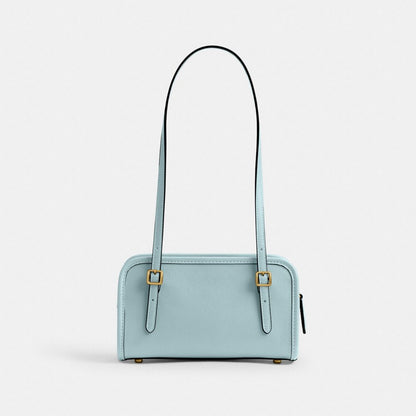 Coach Swing Zip Bag 20 Brass Light Blue