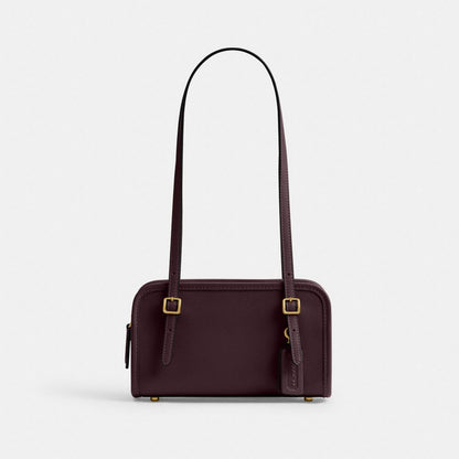 Coach Swing Zip Bag 20 Brass Black Currant