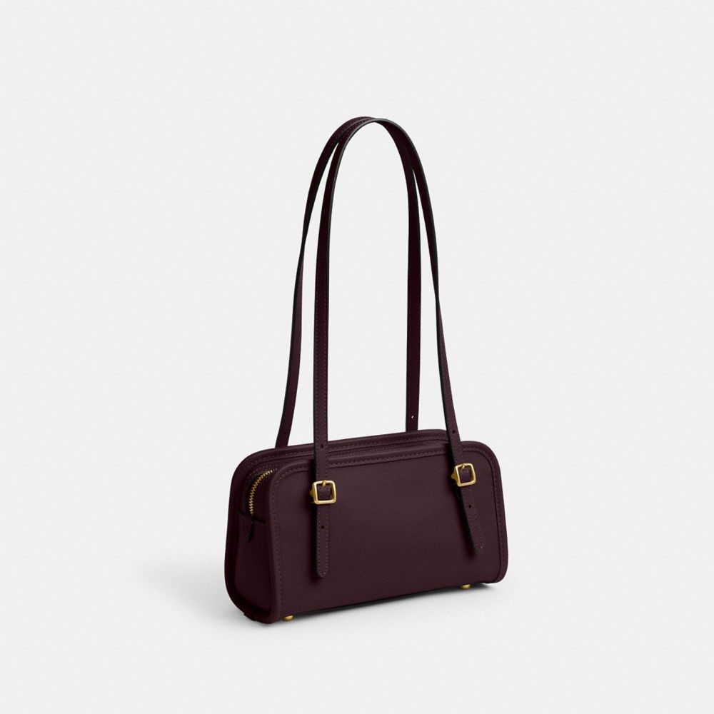 Coach Swing Zip Bag 20 Brass Black Currant