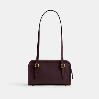 Coach Swing Zip Bag 20 Brass Black Currant