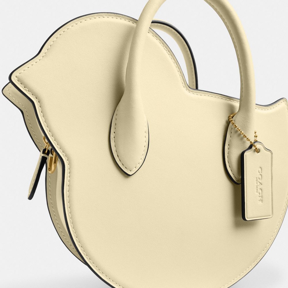 Coach Chick Bag In Regenerative Leather Brass Moonlight