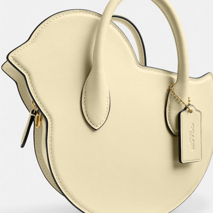 Coach Chick Bag In Regenerative Leather Brass Moonlight