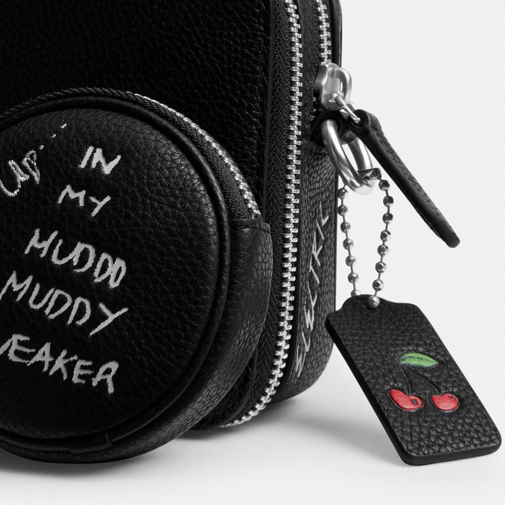 Coach Charter Crossbody Bag 19 With Sketch Print Black