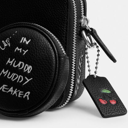 Coach Charter Crossbody Bag 19 With Sketch Print Black