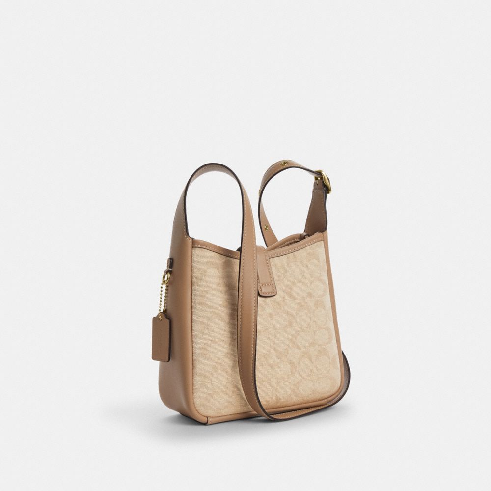 Hadley Mini Crossbody Bag With Signature Canvas Im-Dark Natural Multi Im-Dark Natural Multi