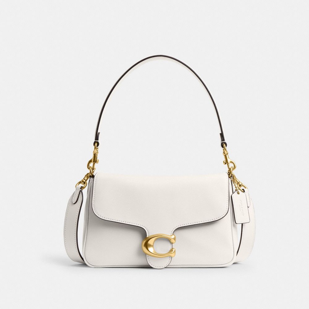Soft Tabby Shoulder Bag Smooth Leather-Brass-Chalk Smooth Leather-Brass-Chalk