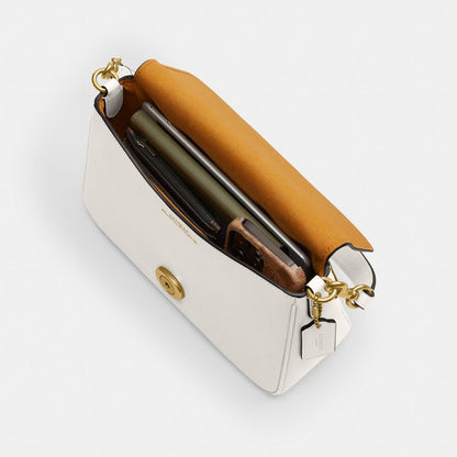 Coach Soft Tabby Shoulder Bag Brass Chalk