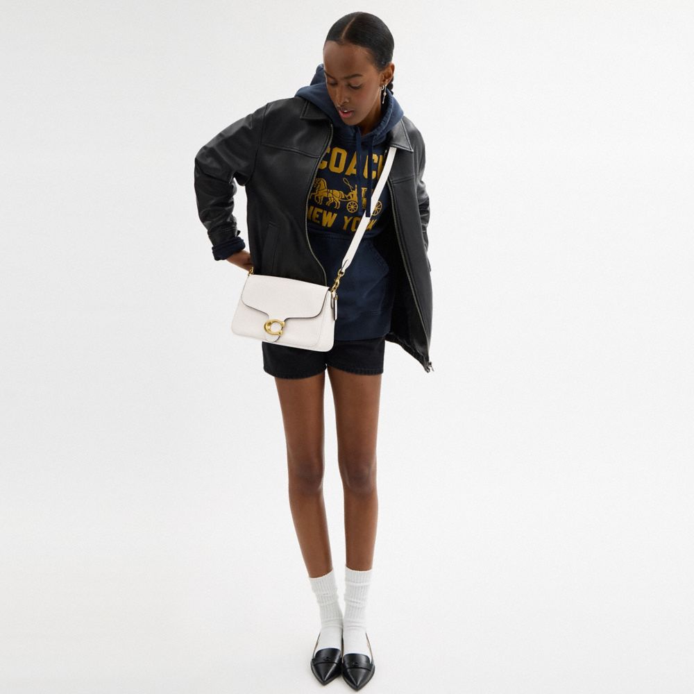 Coach Soft Tabby Shoulder Bag Brass Chalk