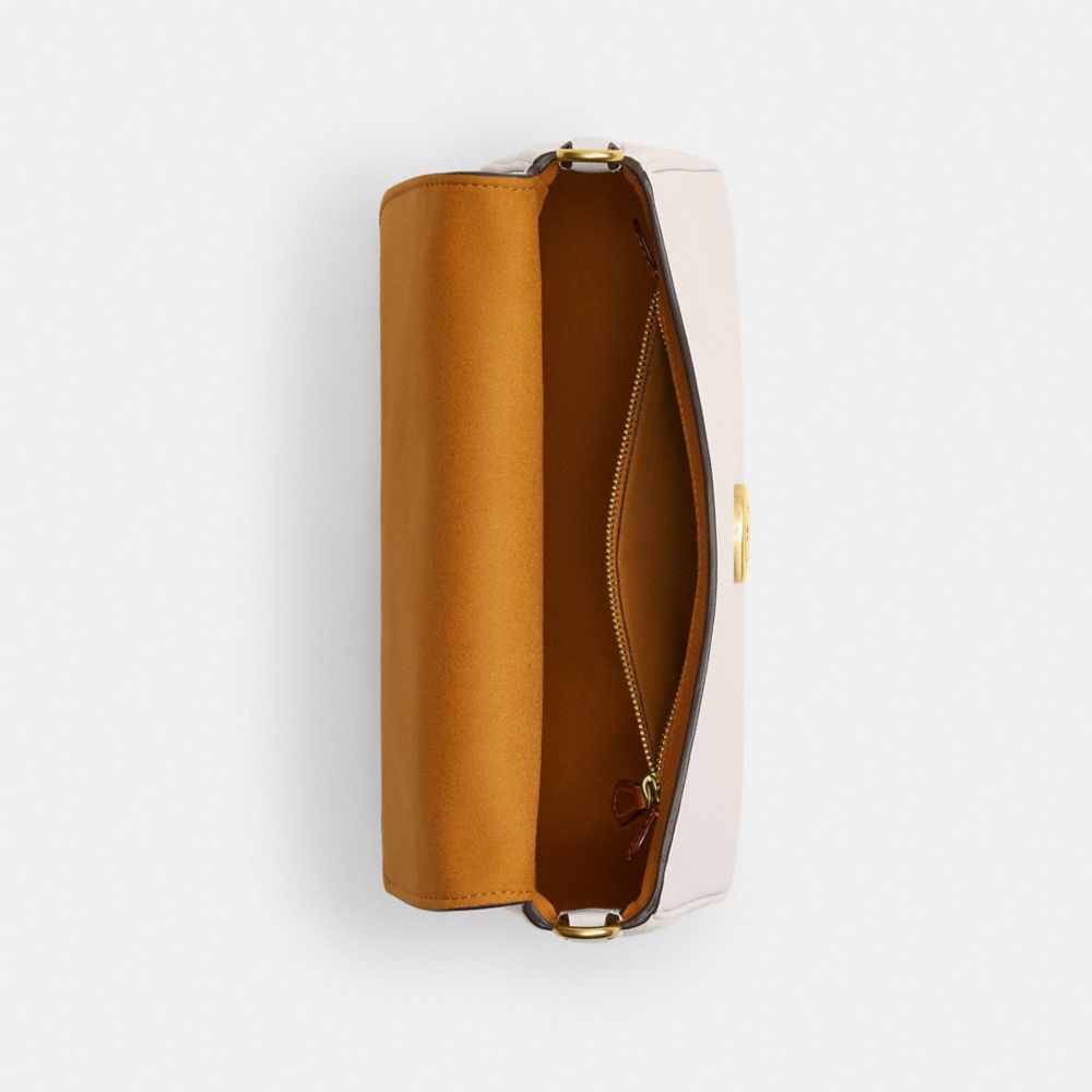 Soft Tabby Shoulder Bag Smooth Leather-Brass-Chalk Smooth Leather-Brass-Chalk