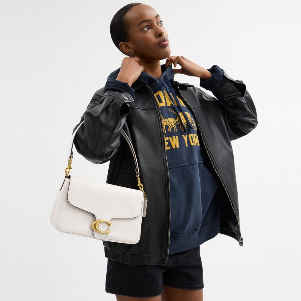 Coach Soft Tabby Shoulder Bag Brass Chalk