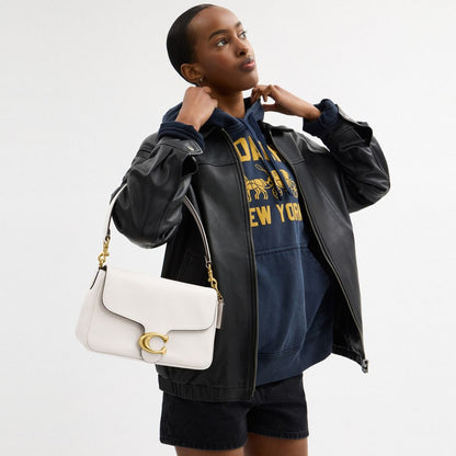 Coach Soft Tabby Shoulder Bag Brass Chalk