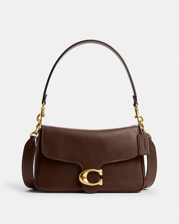 Soft Tabby Shoulder Bag Smooth Leather-Brass-Maple Smooth Leather-Brass-Maple