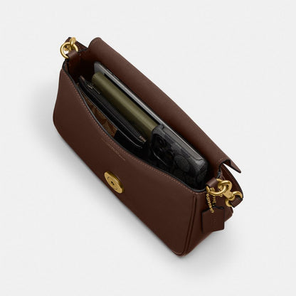 Soft Tabby Shoulder Bag Smooth Leather-Brass-Maple Smooth Leather-Brass-Maple