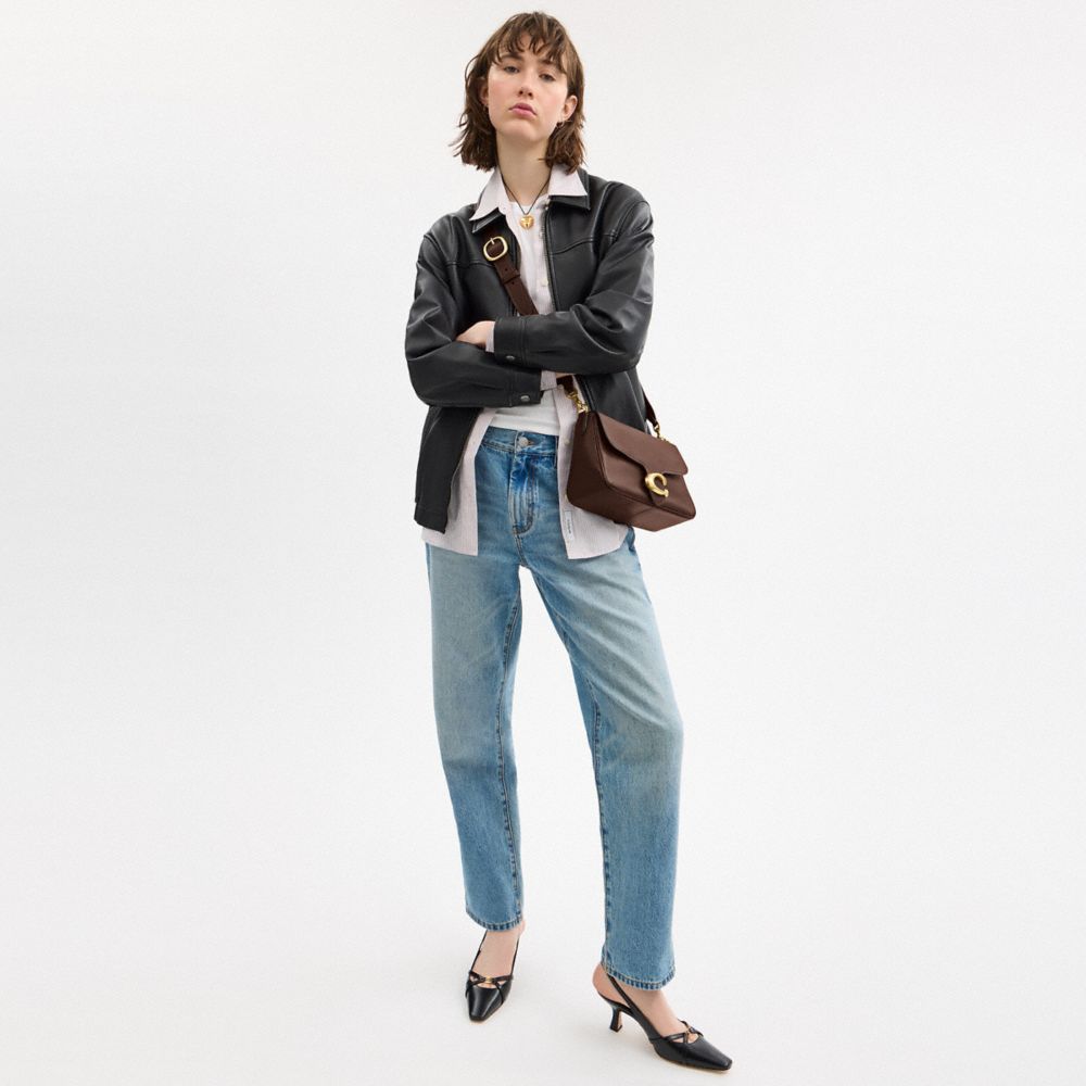 Coach Soft Tabby Shoulder Bag Brass Maple