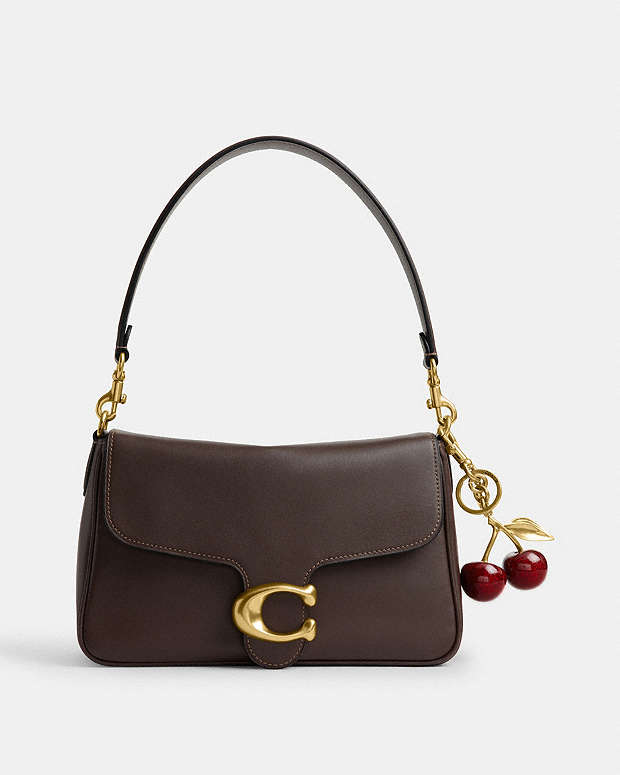 Soft Tabby Shoulder Bag Smooth Leather-Brass-Maple Smooth Leather-Brass-Maple