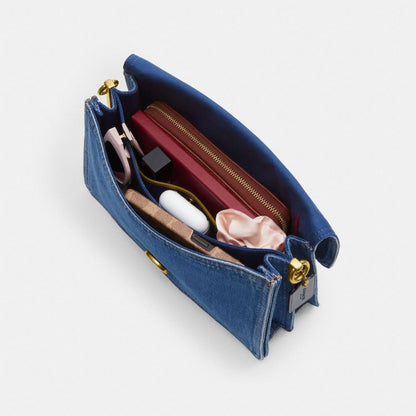 Chain Tabby Shoulder Bag 30 Denim-Brass-Deep Blue Denim-Brass-Deep Blue