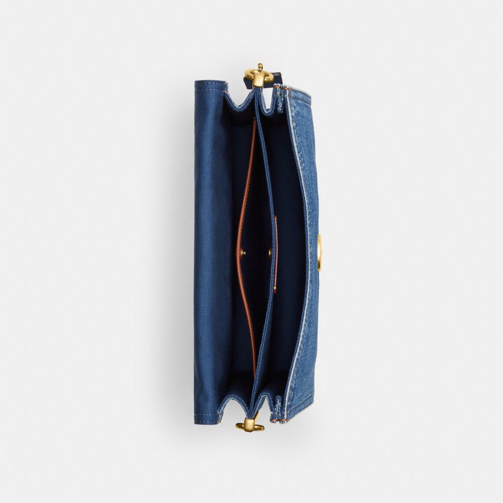 Chain Tabby Shoulder Bag 30 Denim-Brass-Deep Blue Denim-Brass-Deep Blue