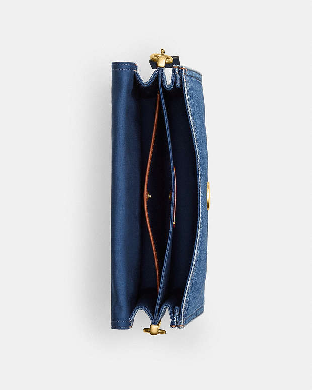 Chain Tabby Shoulder Bag 30 Denim-Brass-Deep Blue Denim-Brass-Deep Blue