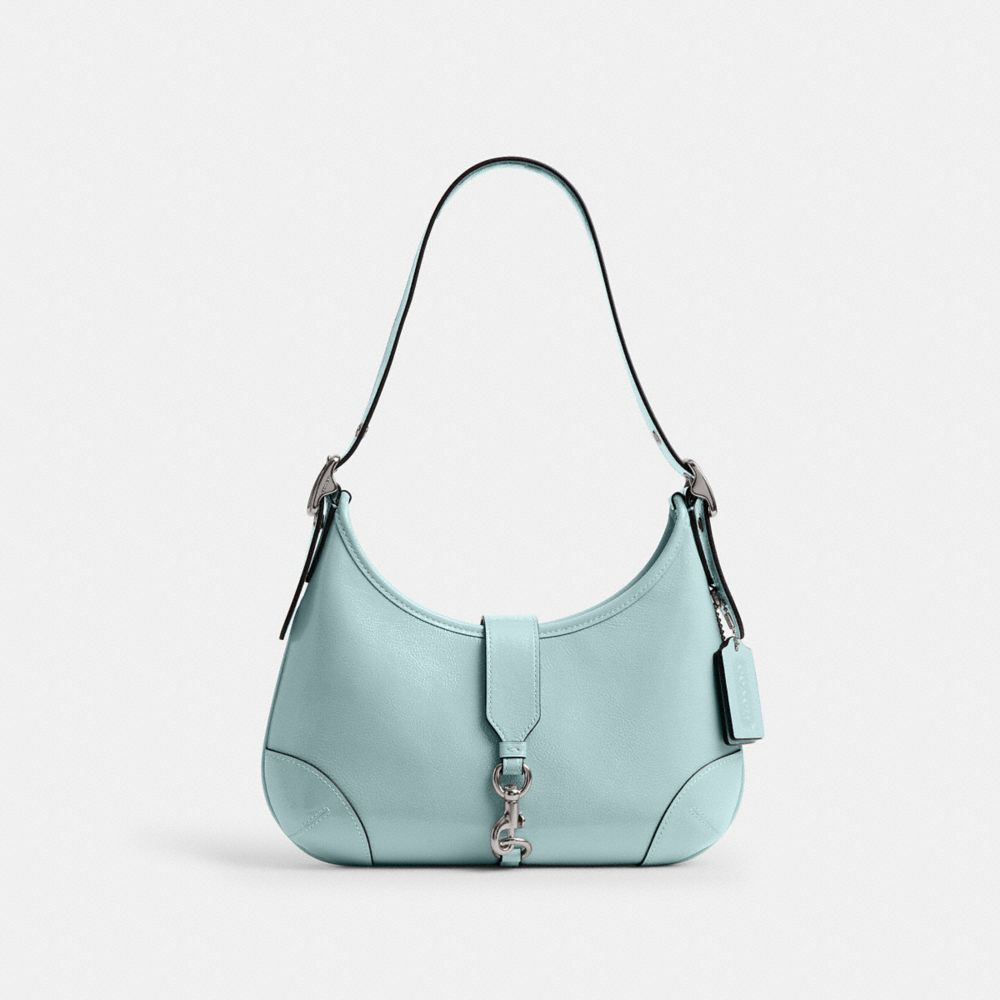 Coach Hamptons Hobo Bag Silver Light Blue