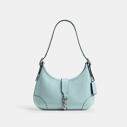 Coach Hamptons Hobo Bag Silver Light Blue