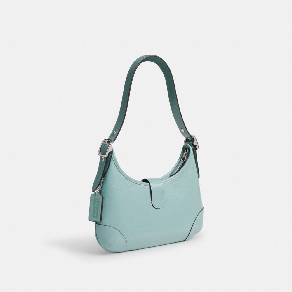 Coach Hamptons Hobo Bag Silver Light Blue