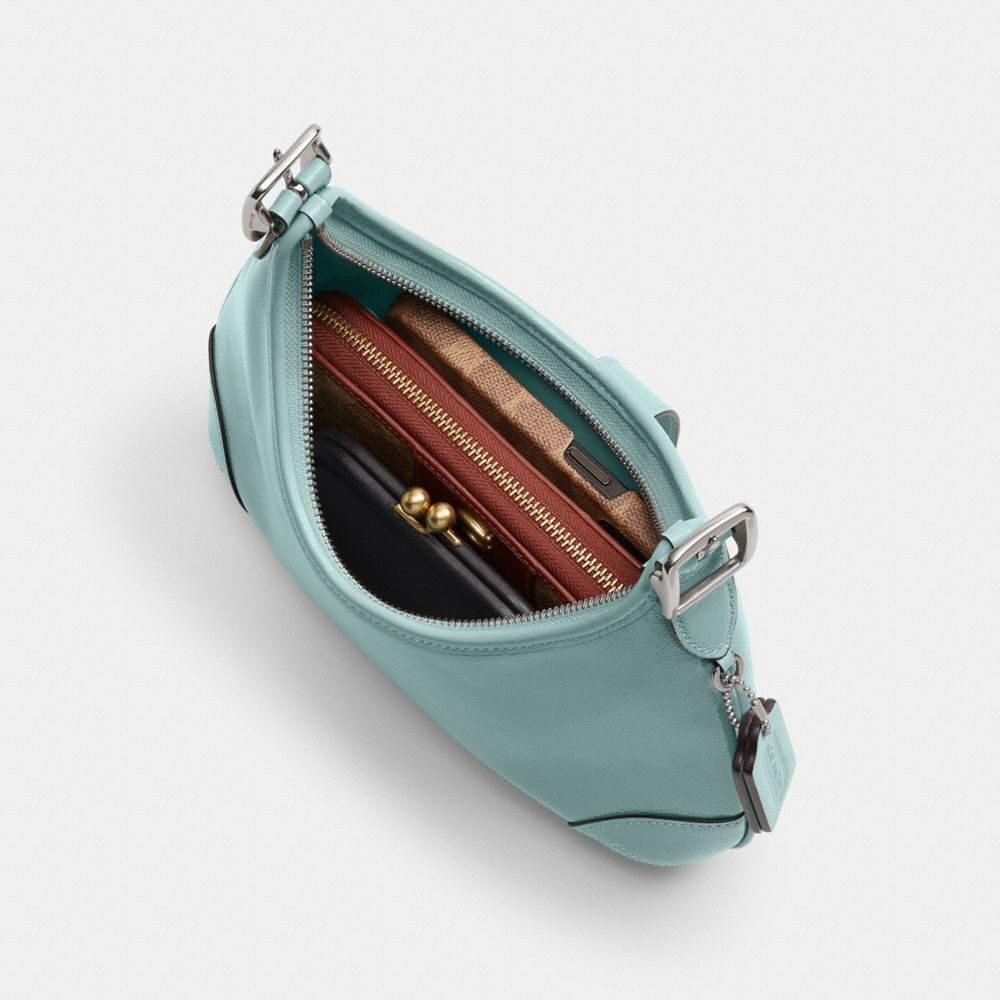 Coach Hamptons Hobo Bag Silver Light Blue