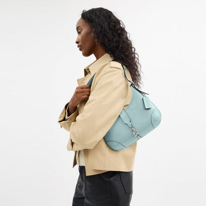 Coach Hamptons Hobo Bag Silver Light Blue
