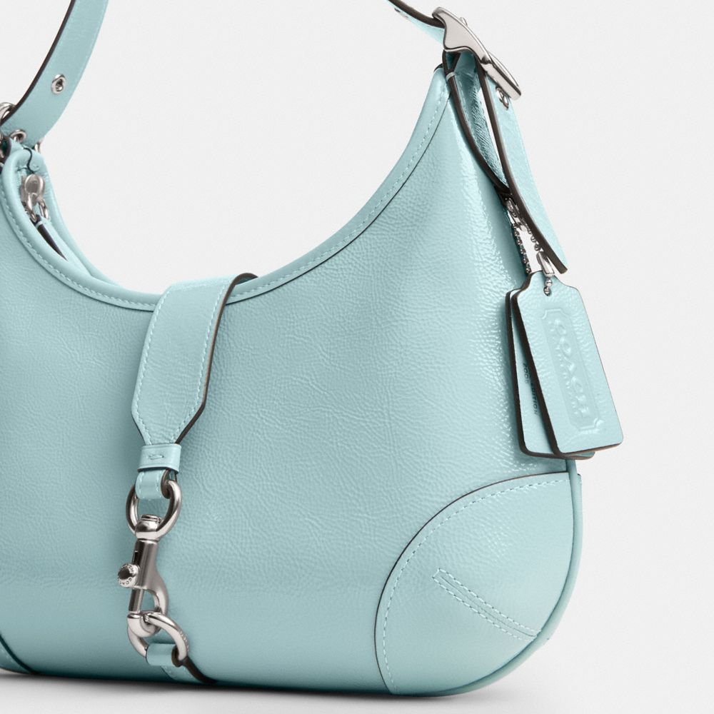 Coach Hamptons Hobo Bag Silver Light Blue