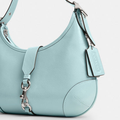 Coach Hamptons Hobo Bag Silver Light Blue