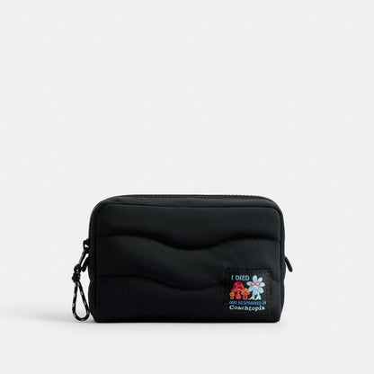Coach Coachtopia Loop Pouch In Recycled Polyester Black