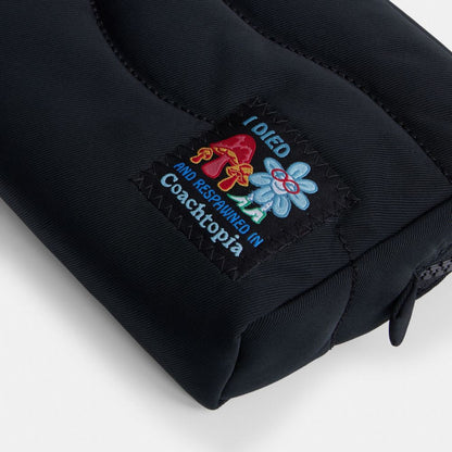 Coach Coachtopia Loop Pouch In Recycled Polyester Black