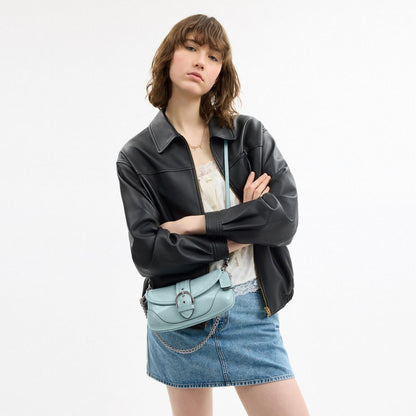 Coach Soho Bag 25 Silver Light Blue