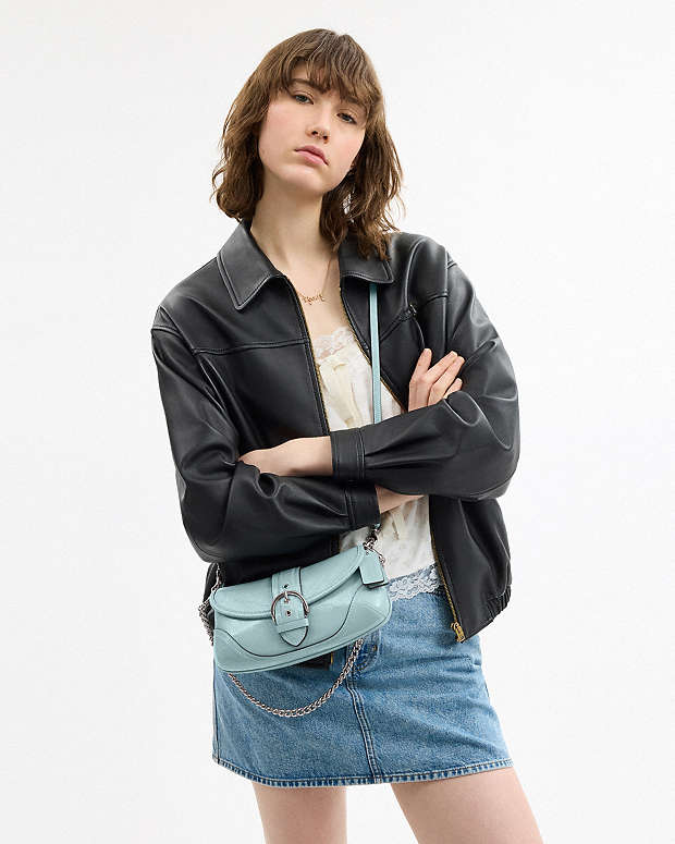 Soho Bag 25 Patent Leather-Silver-Light Blue Patent Leather-Silver-Light Blue