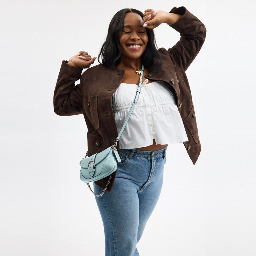 Coach Soho Bag 25 Silver Light Blue