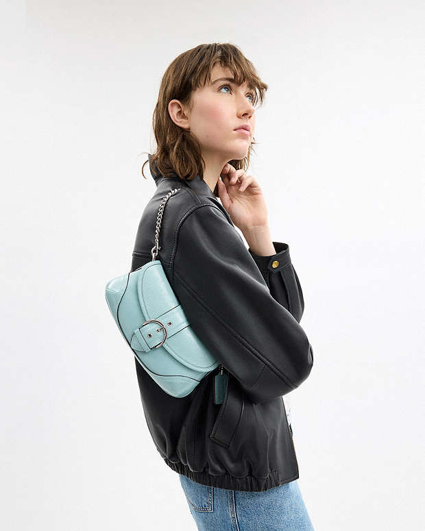 Soho Bag 25 Patent Leather-Silver-Light Blue Patent Leather-Silver-Light Blue