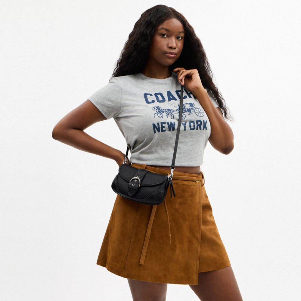 Coach Soho Bag 25 Silver Black