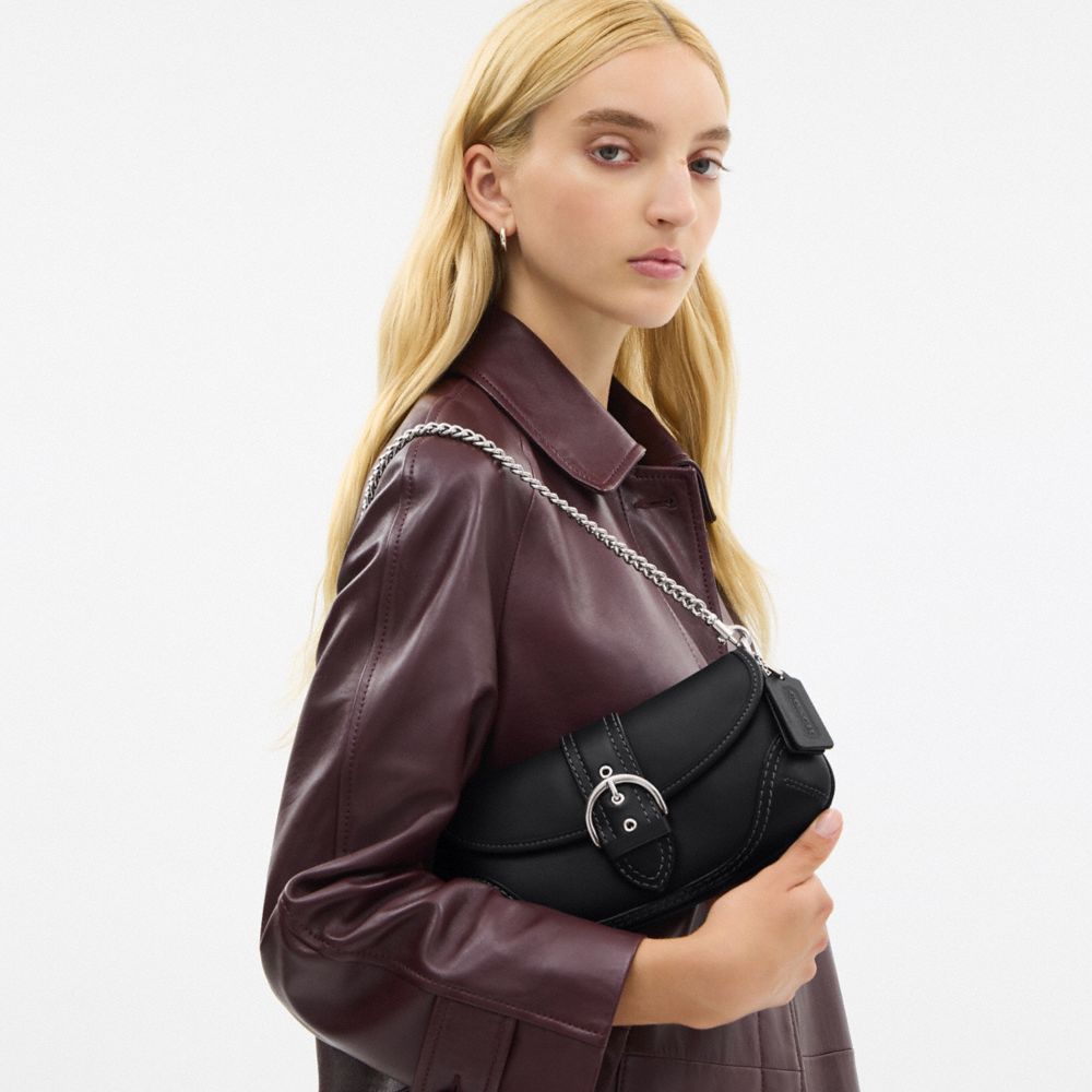 Coach Soho Bag 25 Silver Black