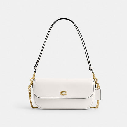 Coach Brook Flap Chain Bag Brass Chalk