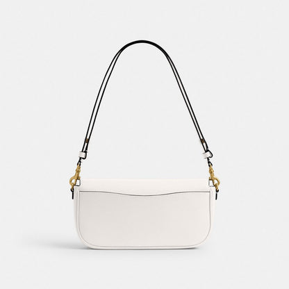 Coach Brook Flap Chain Bag Brass Chalk