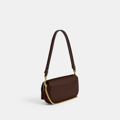Coach Brook Flap Chain Bag Brass Maple