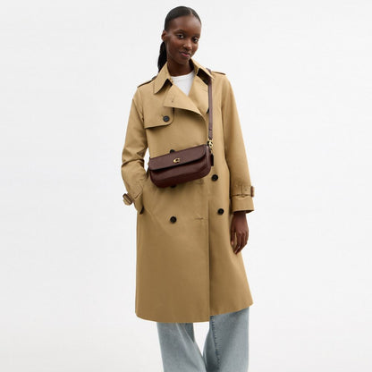 Coach Brook Flap Chain Bag Brass Maple