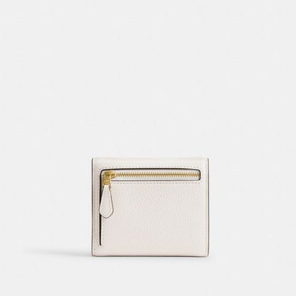 Coach Mila Small Flap Wallet Brass Chalk
