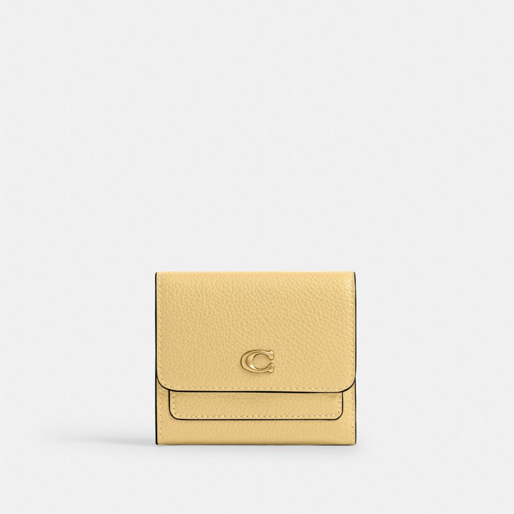 Coach Mila Small Flap Wallet Brass Vanilla