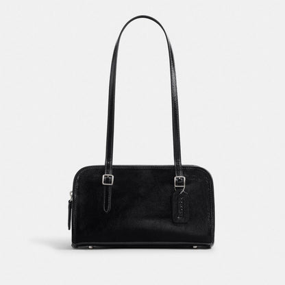 Coach Swing Zip Bag Silver Black