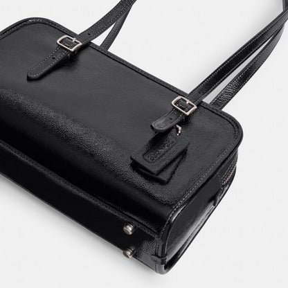 Coach Swing Zip Bag Silver Black