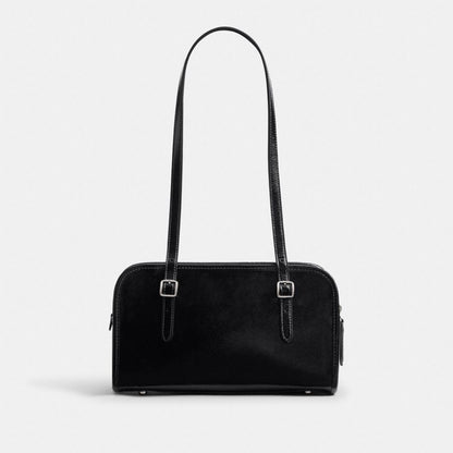 Coach Swing Zip Bag Silver Black