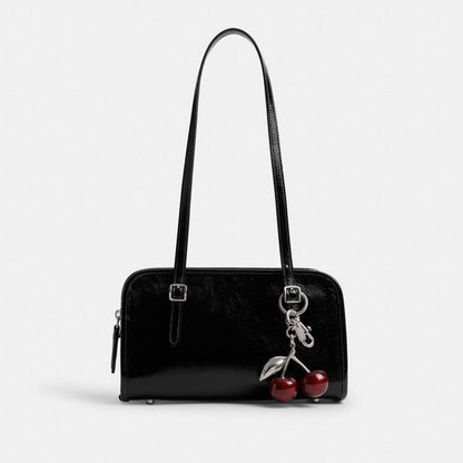 Coach Swing Zip Bag Silver Black