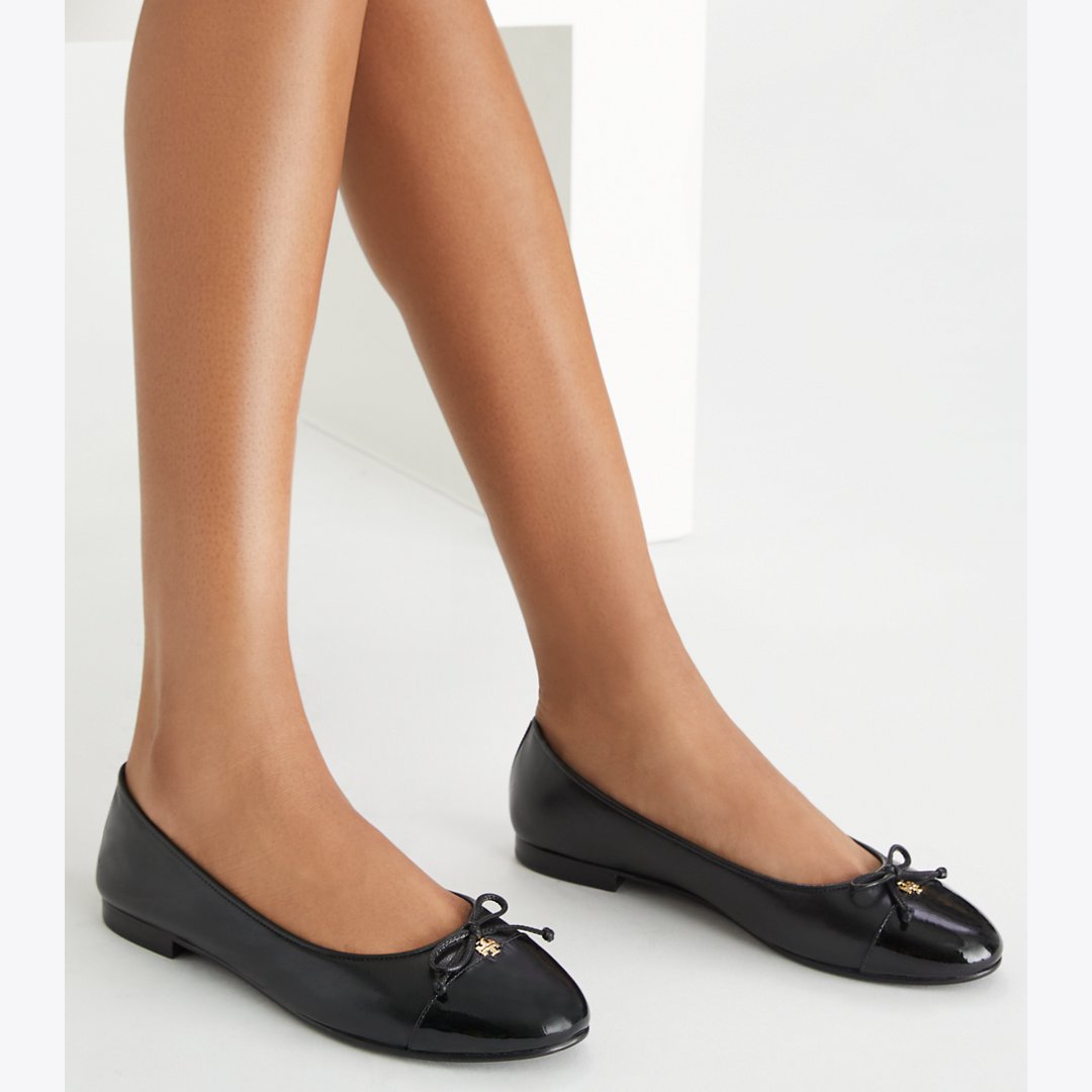 Tory Burch Cap-Toe Ballet PERFECT BLACK / PERFECT BLACK