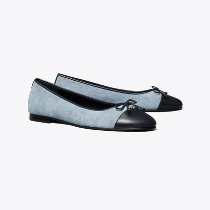 Tory Burch Cap-Toe Ballet BLUE CLOUD / NEW NAVY